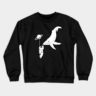 Astronaut meets Humpback whale Crewneck Sweatshirt